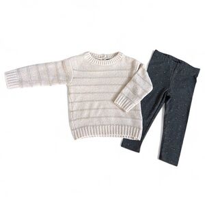 ❄️ DKNY Cream Knit Sweater Set for Girls